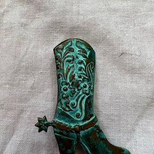 Turquoise boot pin.